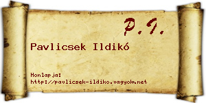 Pavlicsek Ildikó névjegykártya